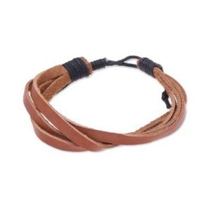 Unisex boho handmade leather bracelet